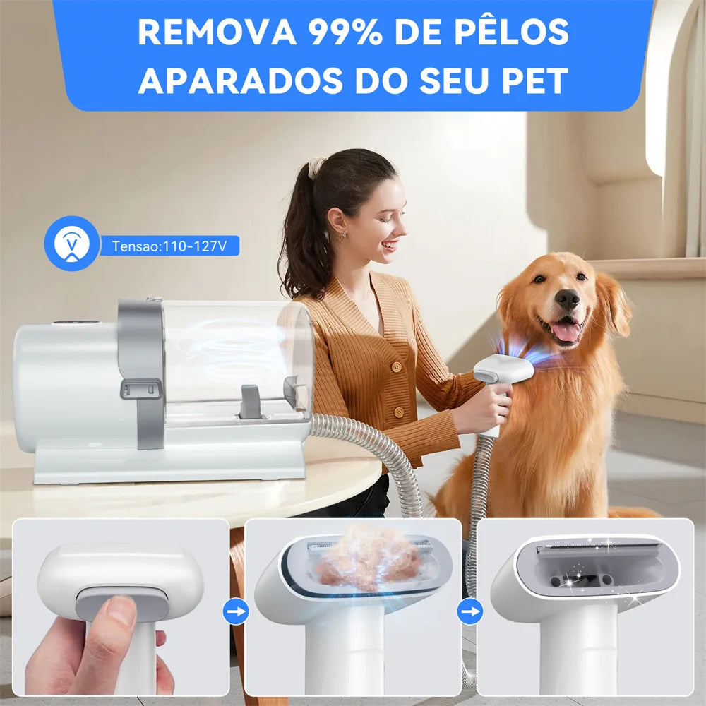 Removedor de Pelos - 7 em 1 - Tosa Inteligente - Sucção a vácuo
