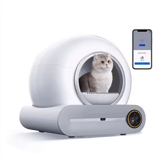 Caixa de Areia Inteligente para Gatos Grandes - Autolimpante - Caixa Fechada