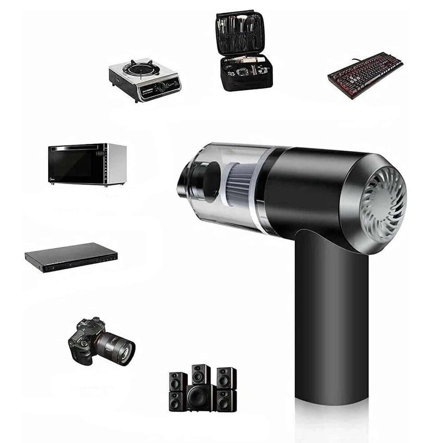 Mini Aspirador de Pó Portátil de Alta Potência 120W - Carro e Casa