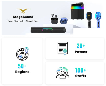 Microfone Karaokê 5 em 1 – Stage SingFree®