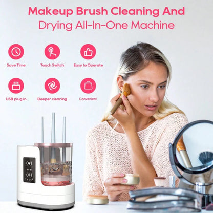 MakeClean® Lava e Seca Pinceis de Maquiagem - Limpeza Automática