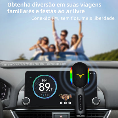 Microfone Karaokê 5 em 1 – Stage SingFree®