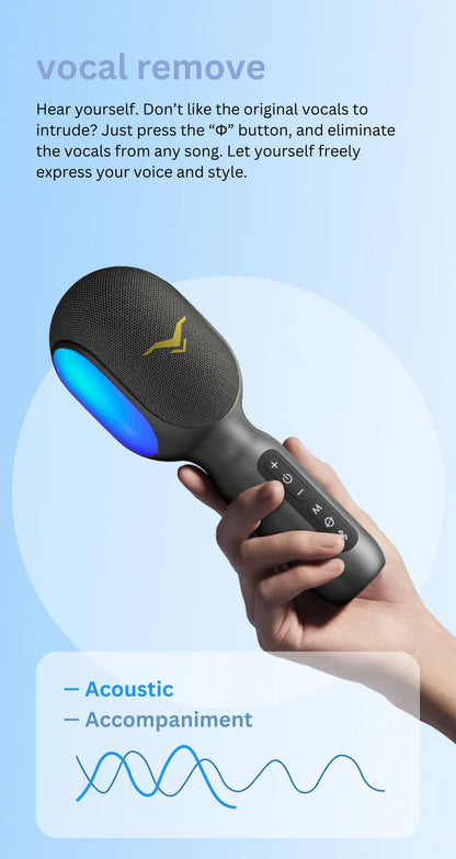 Microfone Karaokê 5 em 1 – Stage SingFree®