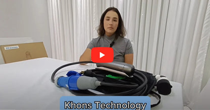 Khons - Carregador Veicular Portátil - 7KW - 5M - Tipo 2 - 32A - Monofásico