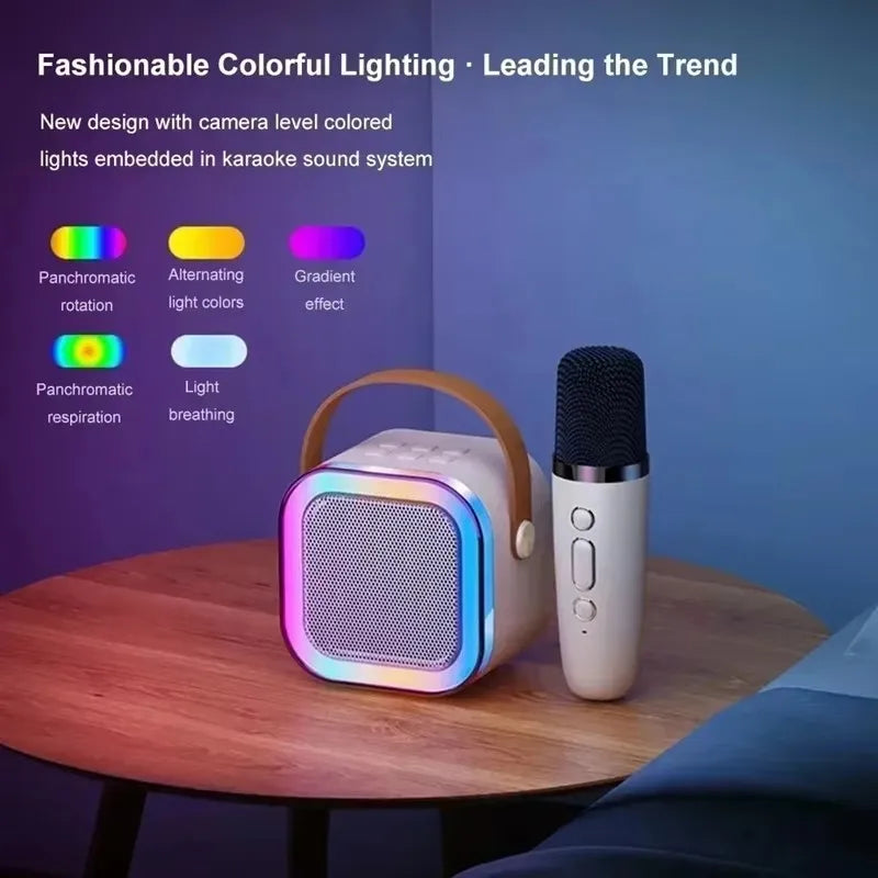 Microfone Bluetooth – Karaokê Portátil com Alto-falante